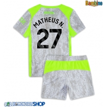 Maglie da calcio Manchester City Matheus Nunes #27 Terza Maglia Bambino 2025-26 Manica Corta + Pantaloni corti)